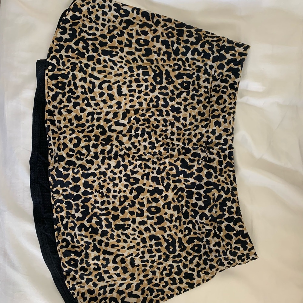Outdoor voices leopard print skirt